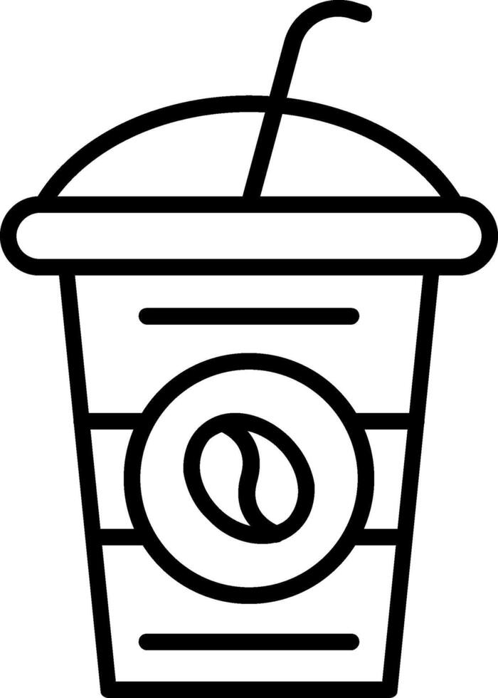 kaffekopp linje ikon vektor