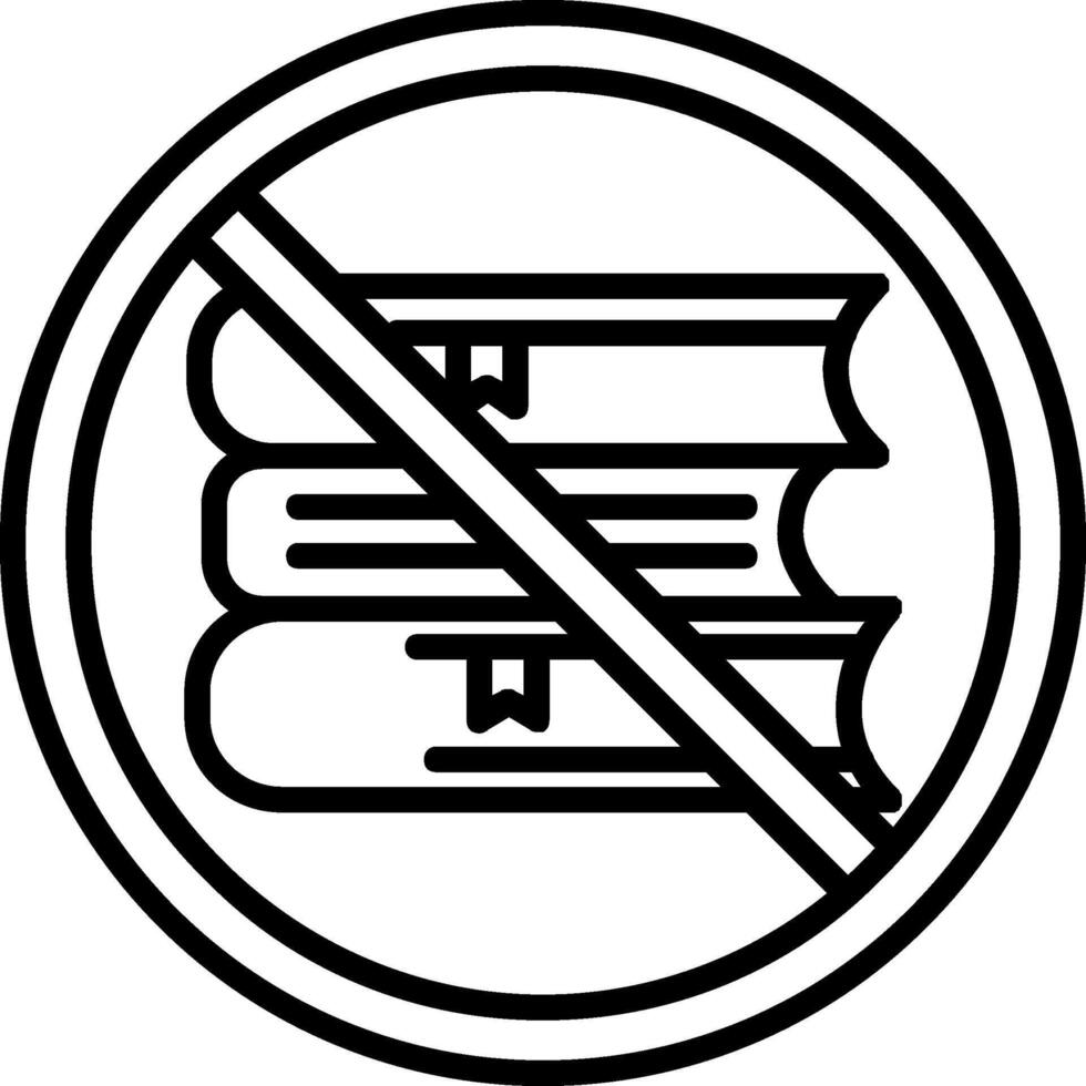 verboten Zeichen Linie Symbol vektor