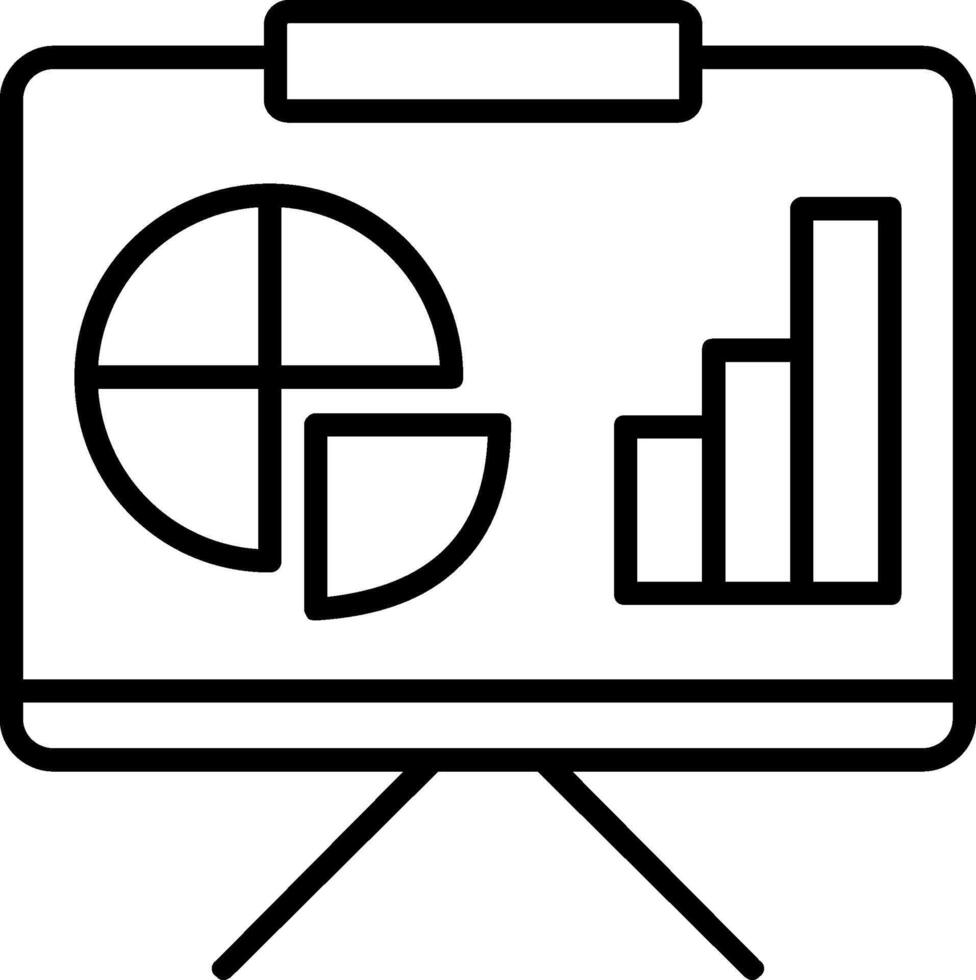presentation styrelse linje ikon vektor
