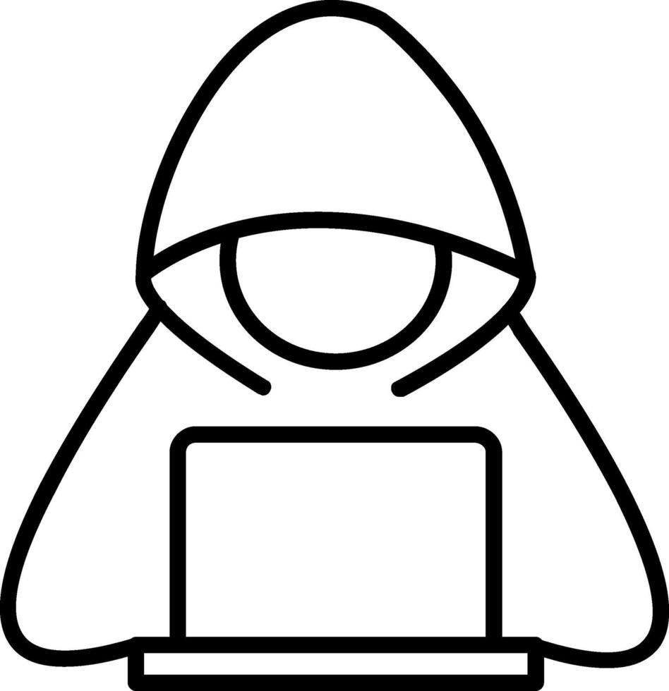 Hacker-Liniensymbol vektor