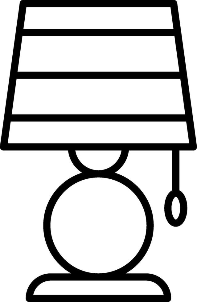 Symbol für die Lampenlinie vektor