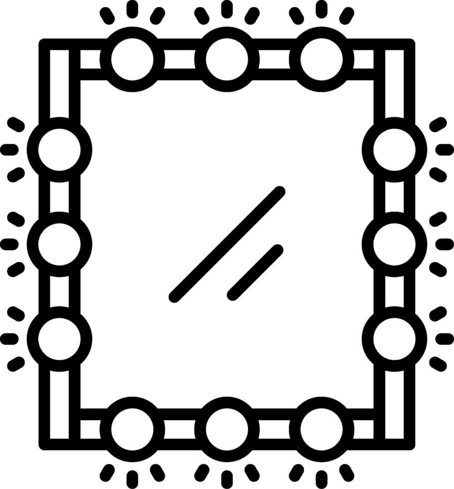 Symbol für Spiegellinie vektor