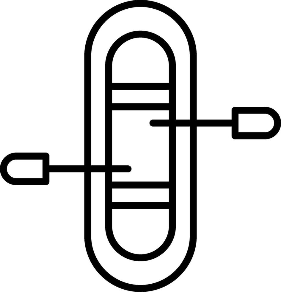 Symbol für Rafting-Linie vektor