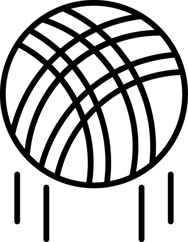 Symbol für Volleyballlinie vektor