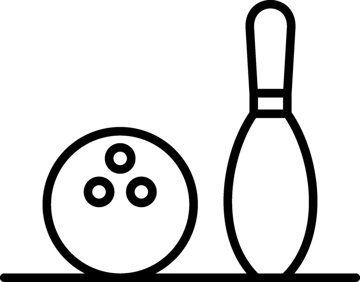 Bowling-Liniensymbol vektor