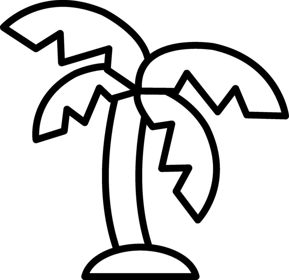 Palme Linie Symbol vektor