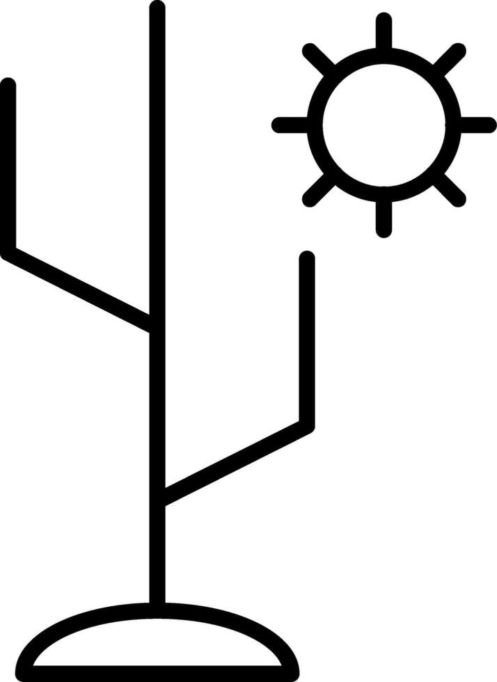 Kaktus-Liniensymbol vektor