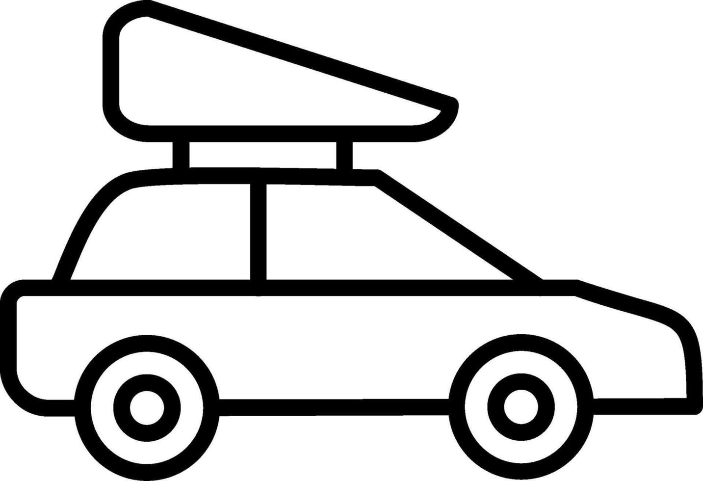 Familienauto Liniensymbol vektor