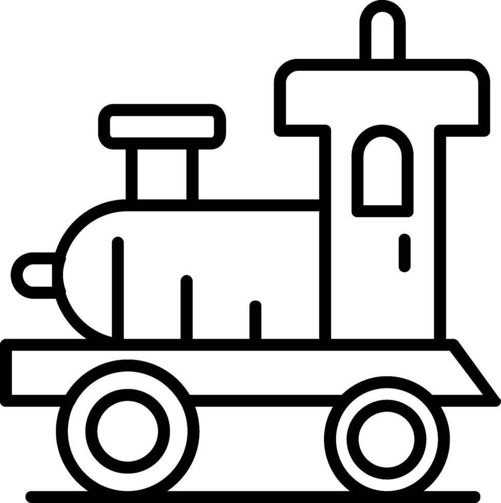 lokomotiv linje ikon vektor