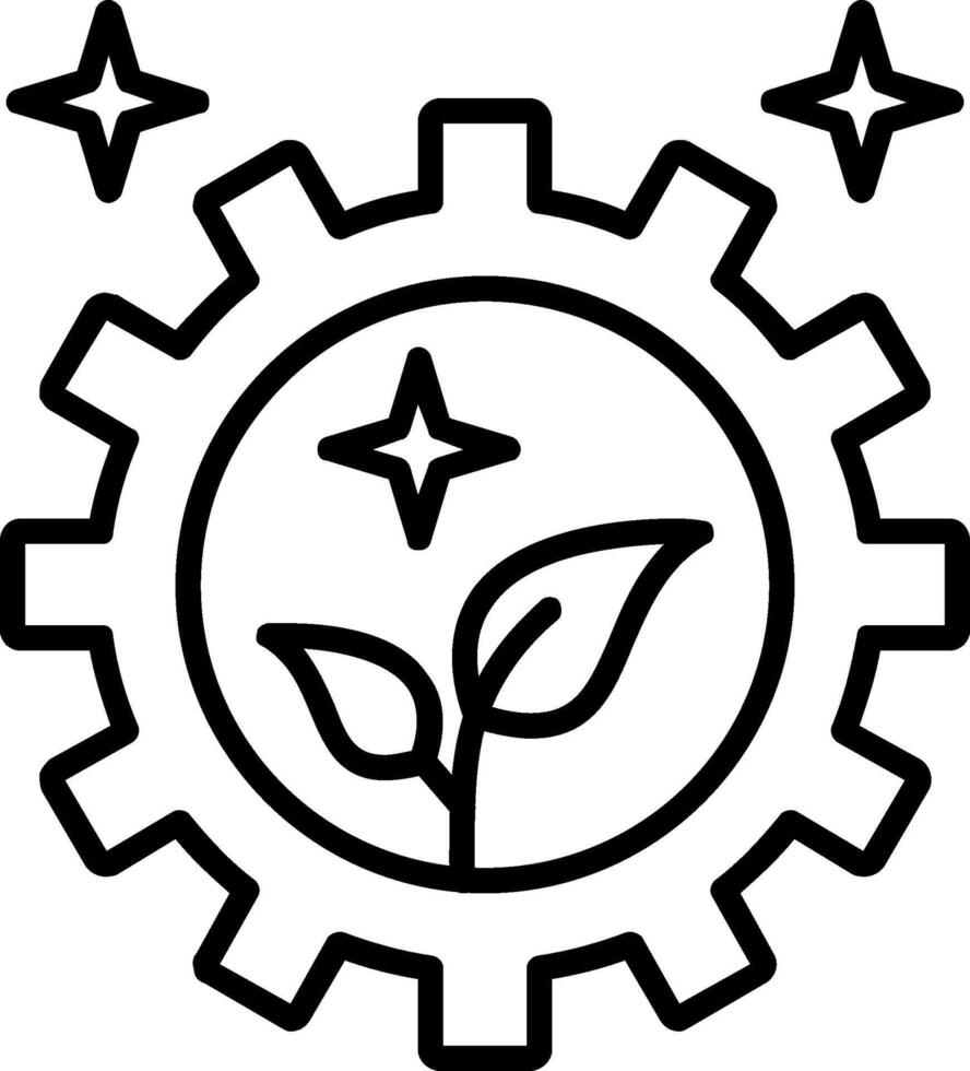 Symbol für grüne Technologielinie vektor