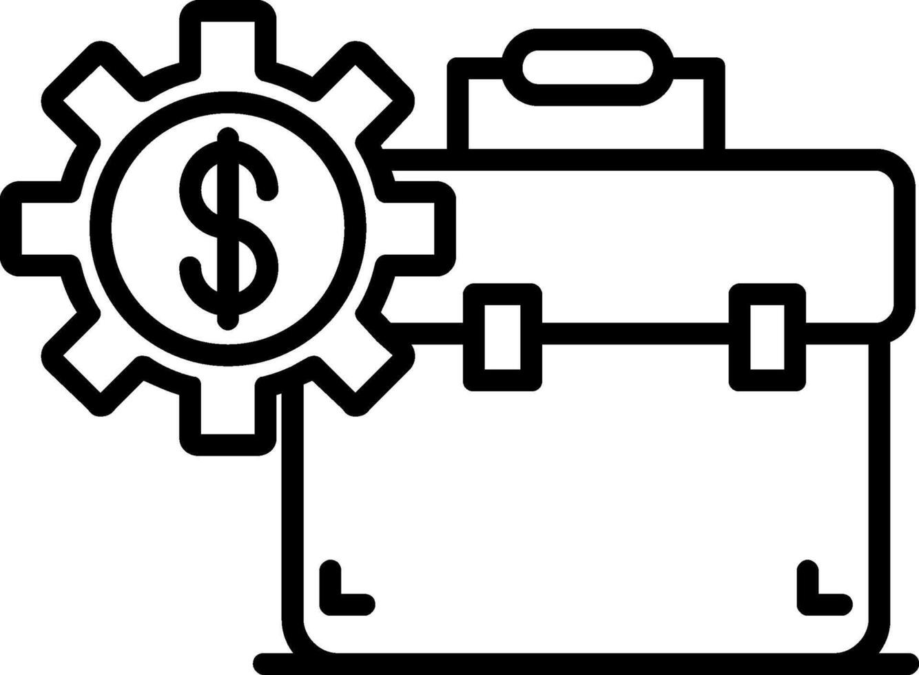 Investition Portfolio Linie Symbol vektor