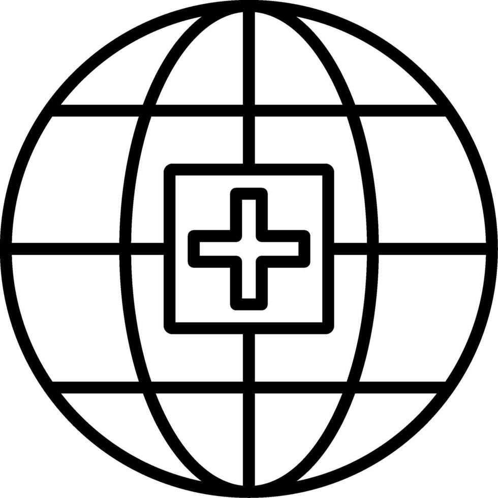 global medicinsk service lineicon vektor