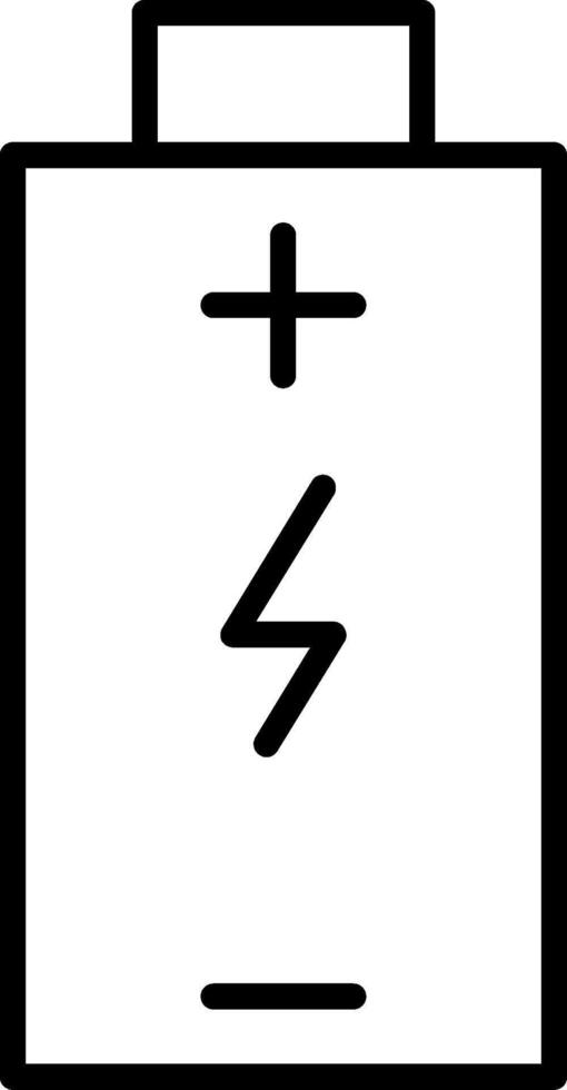 batteri laddad linje ikon vektor