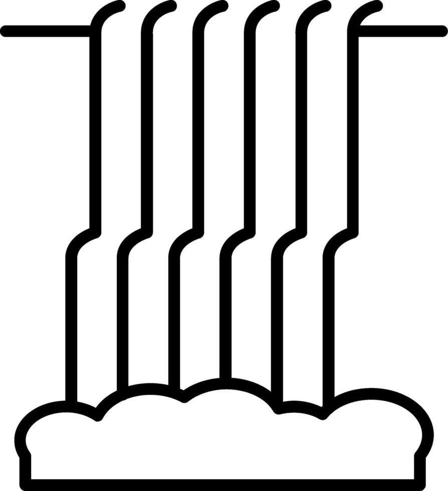 Symbol für Wasserfalllinie vektor