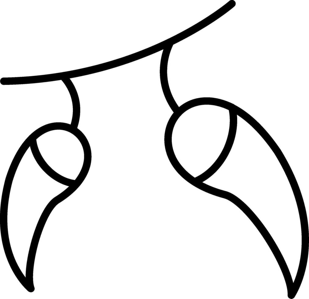 Symbol für Chili-Linie vektor
