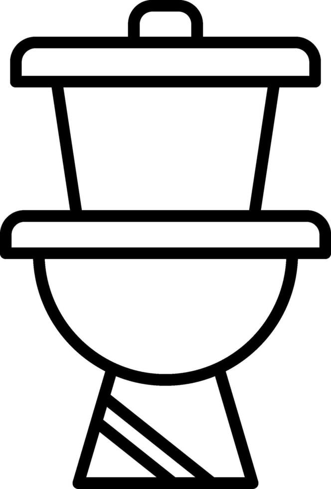 WC-Liniensymbol vektor