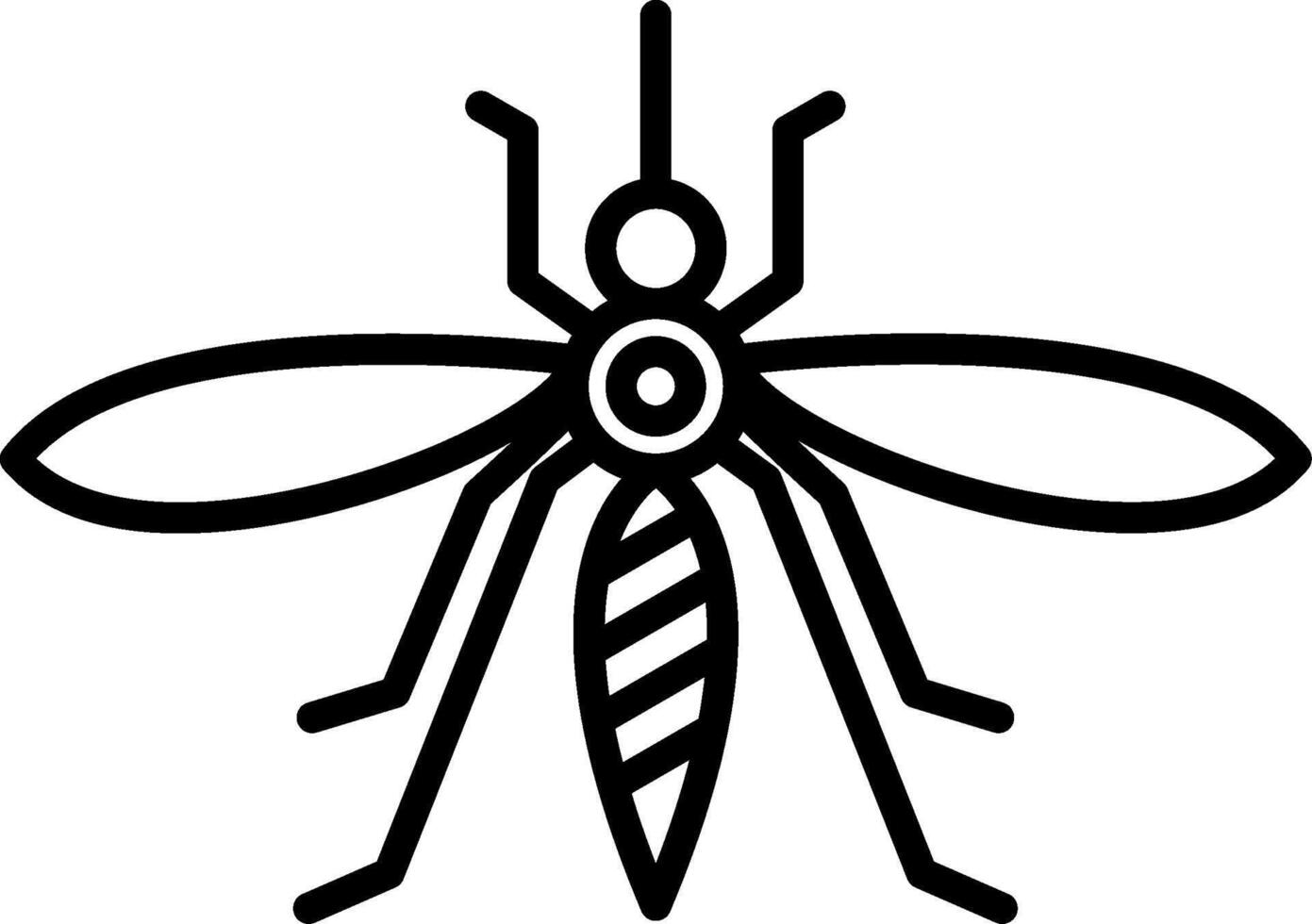 Symbol für Mückenlinie vektor
