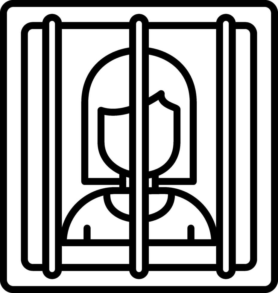 Symbol für die Gefangenenlinie vektor