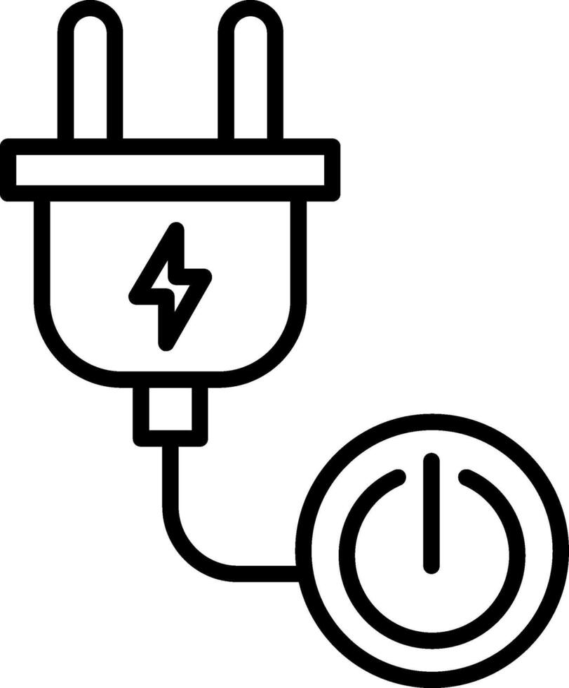 Symbol für die Netzschalterlinie vektor