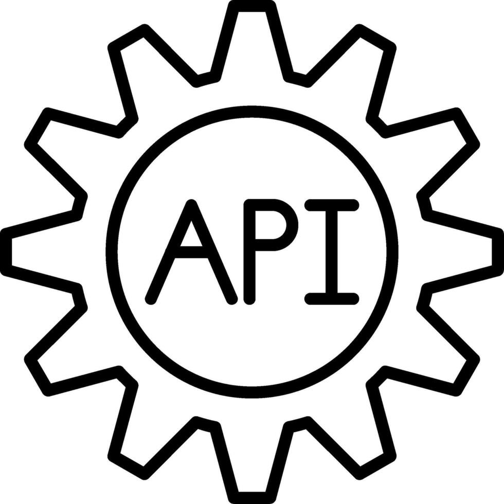 API-Liniensymbol vektor