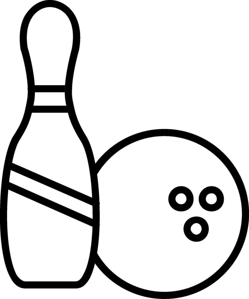 Bowling-Liniensymbol vektor