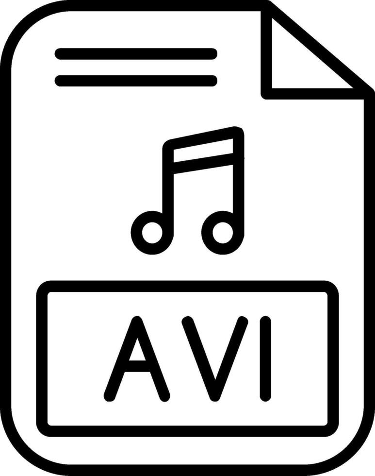 avi-Zeilensymbol vektor