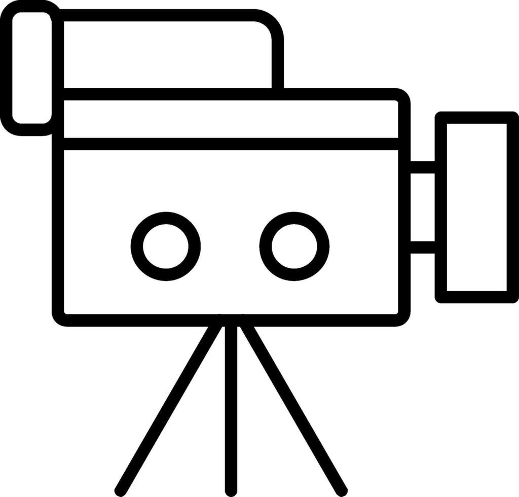 kamera linje ikon vektor