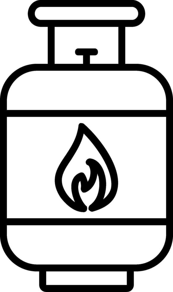 Symbol für Gasflaschenlinie vektor