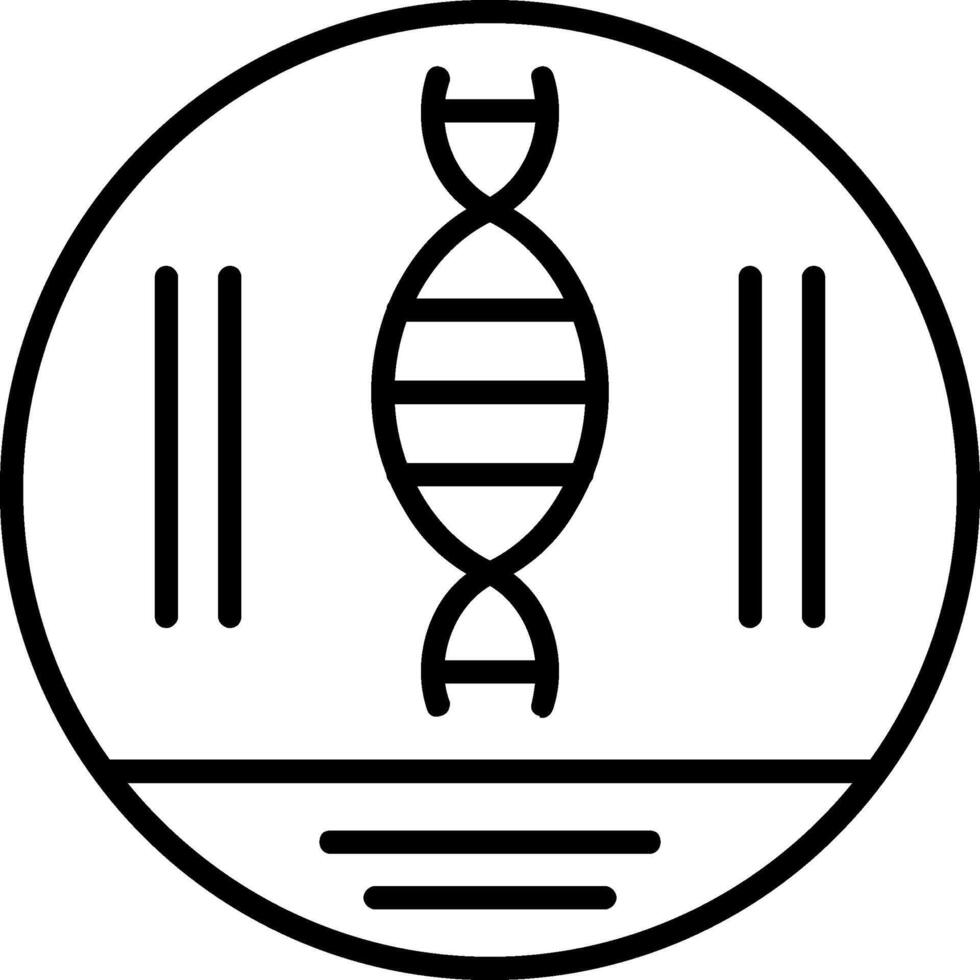DNA Strand Linie Symbol vektor