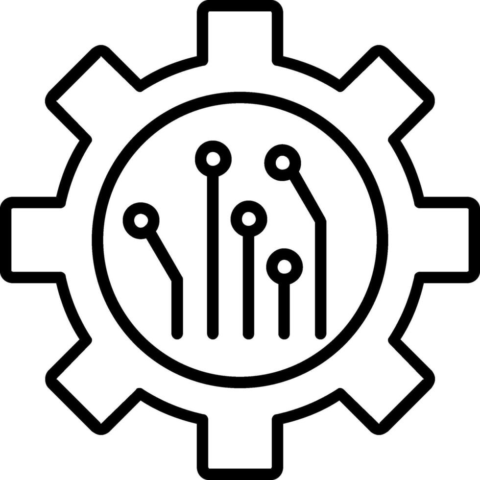 Bergbau Technologie Linie Symbol vektor