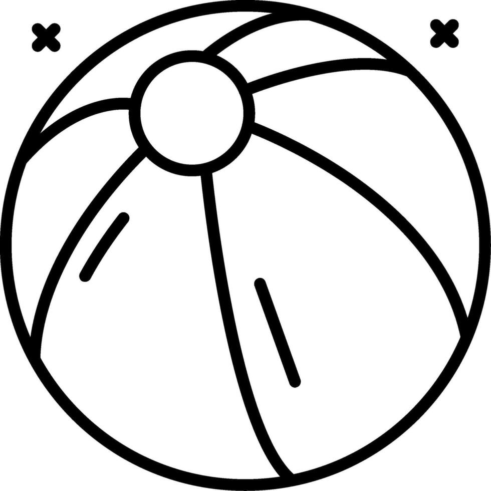 Beachball-Liniensymbol vektor