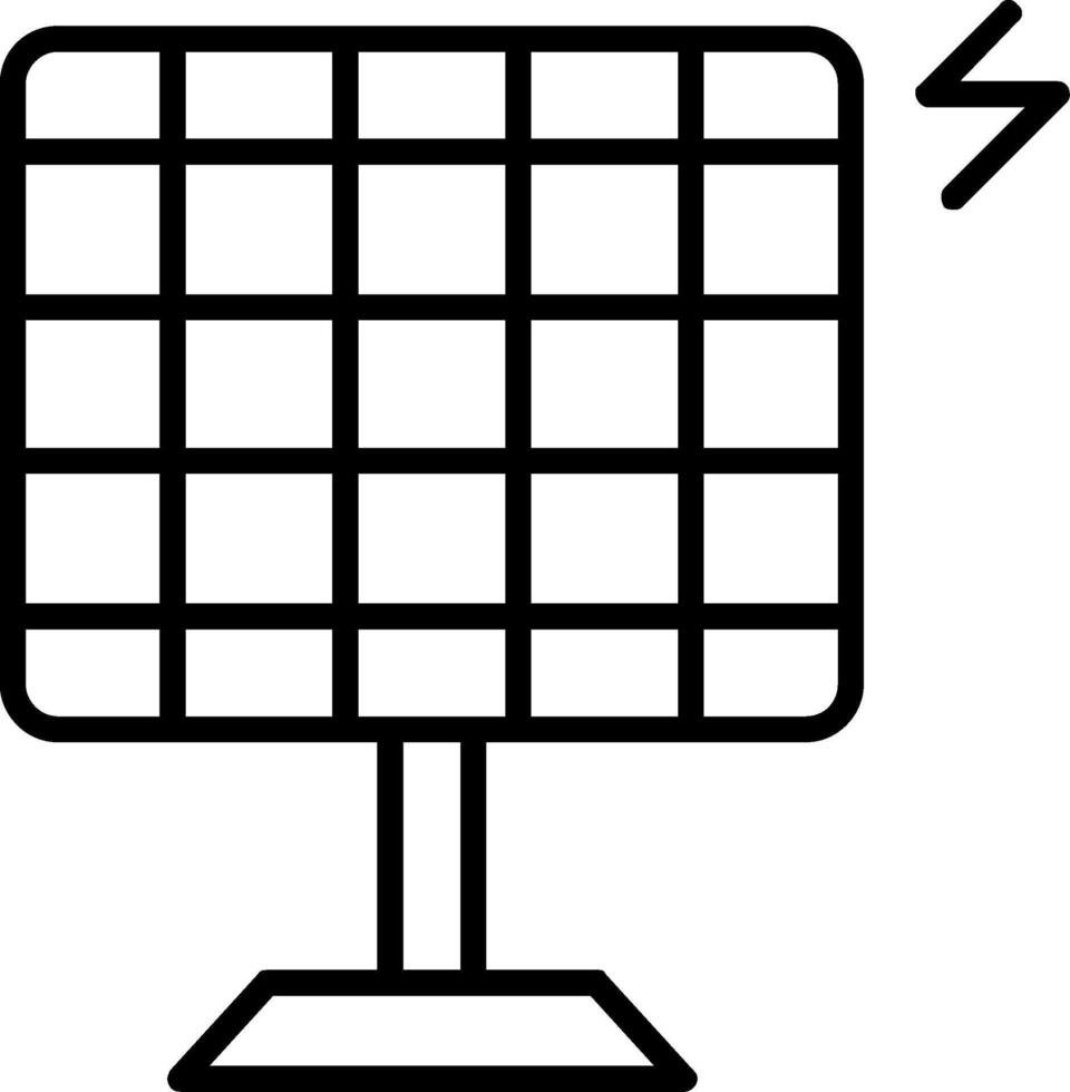 Symbol für die Solarenergielinie vektor