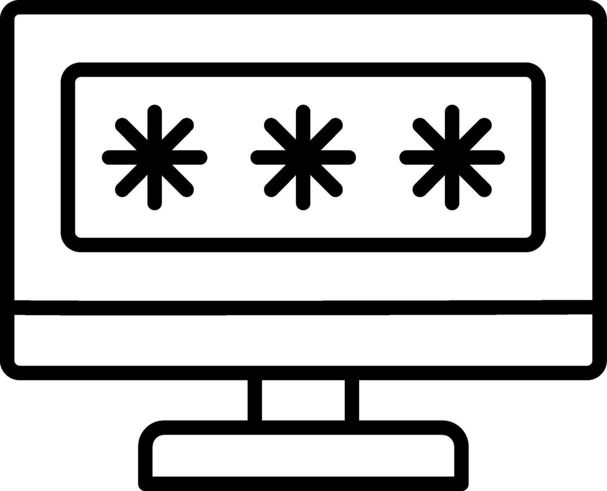 Sicherheit Computer Passwort Symbole Design vektor