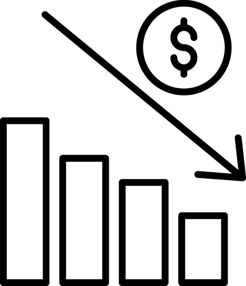 Symbol für die Verlustlinie vektor