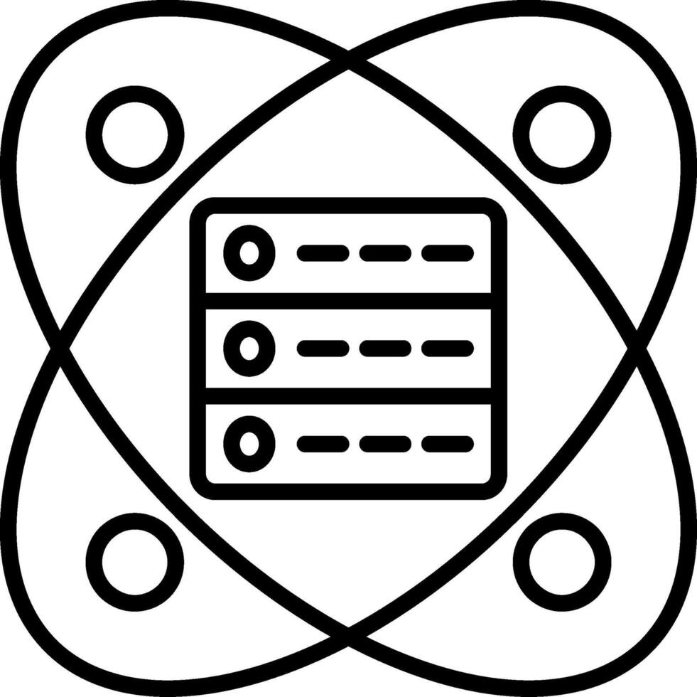 Symbol für Datenwissenschaftslinie vektor