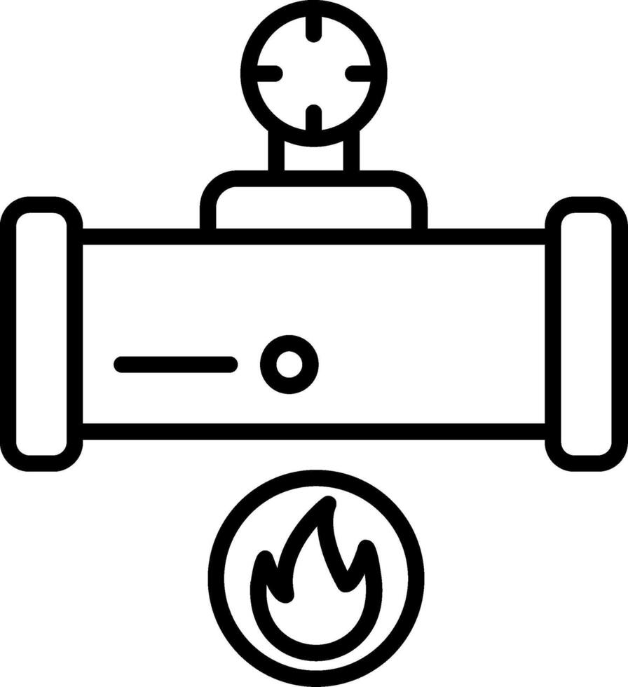Symbol für die Gasleitung vektor