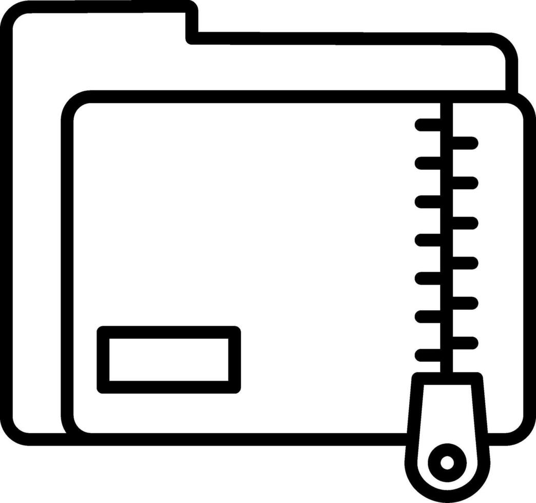 Postleitzahl Mappe Linie Symbol vektor