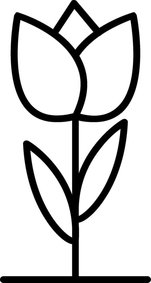 Tulpenliniensymbol vektor