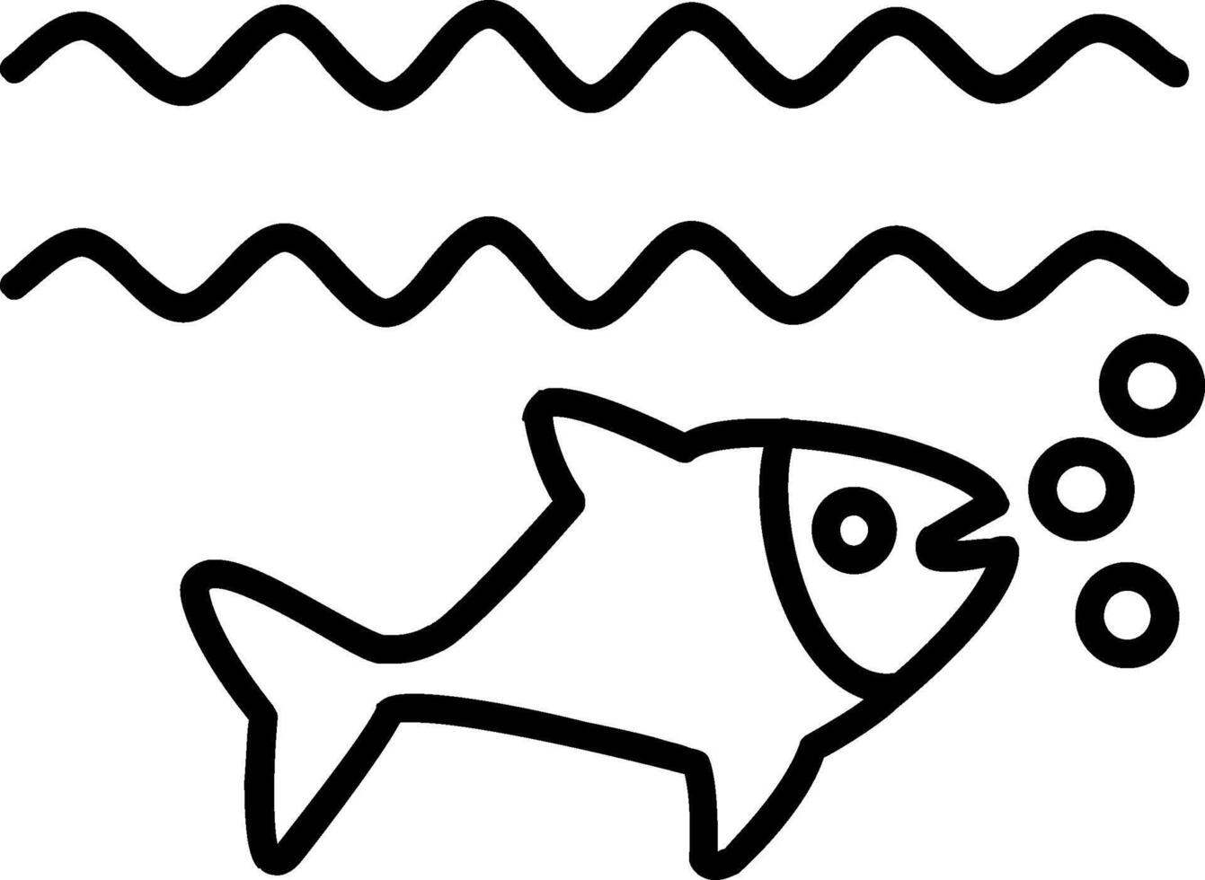Symbol für die Fischlinie vektor
