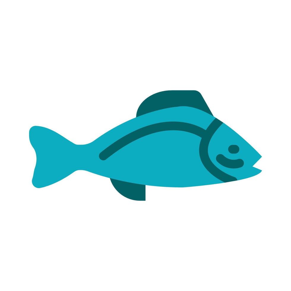 fisk platt ikon design vektor