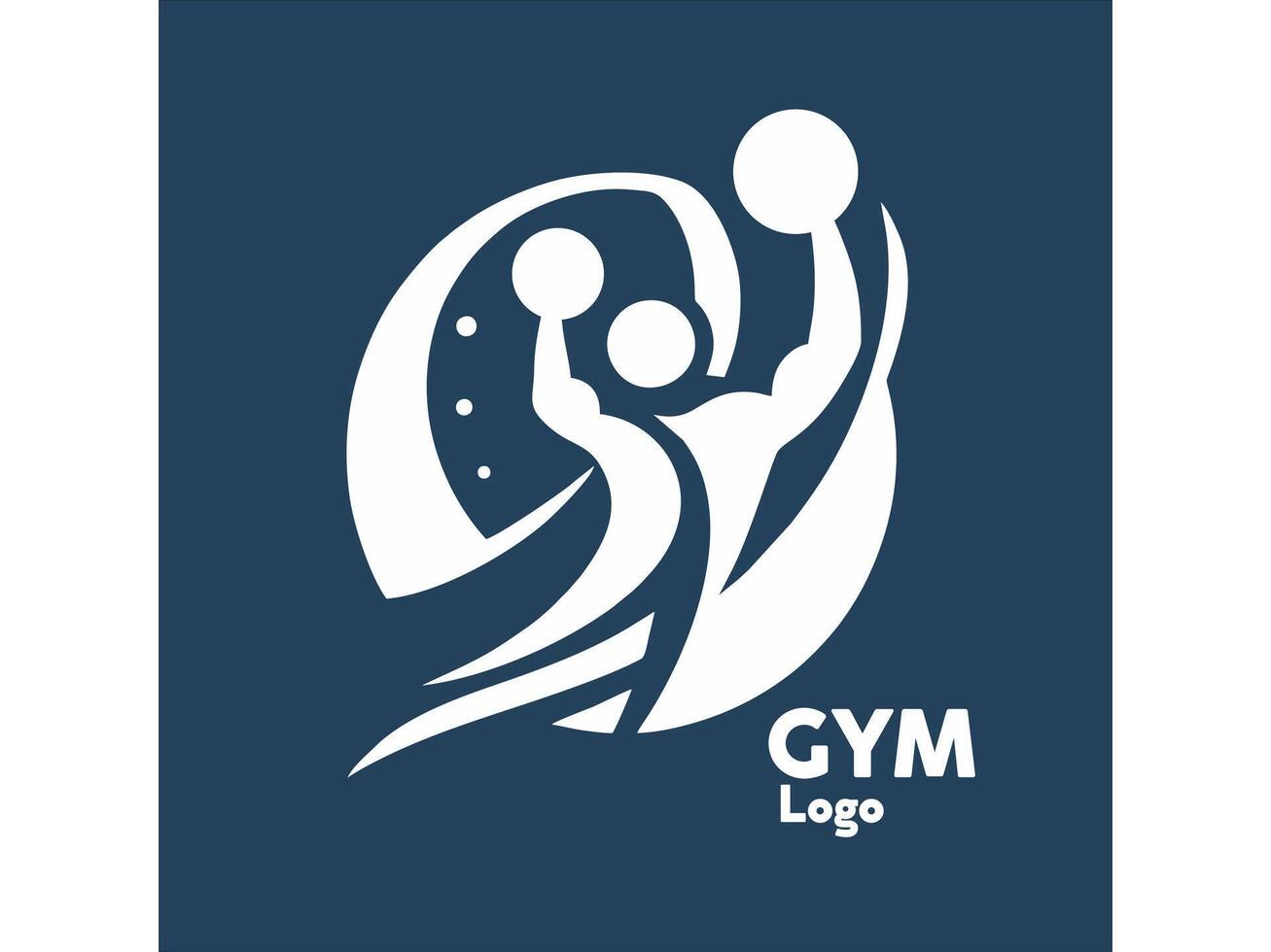 illustration av person lyft skivstång, Gym logotyp vektor