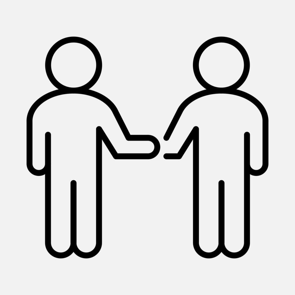 Partnerschaft Shake Hand Linie Symbol vektor