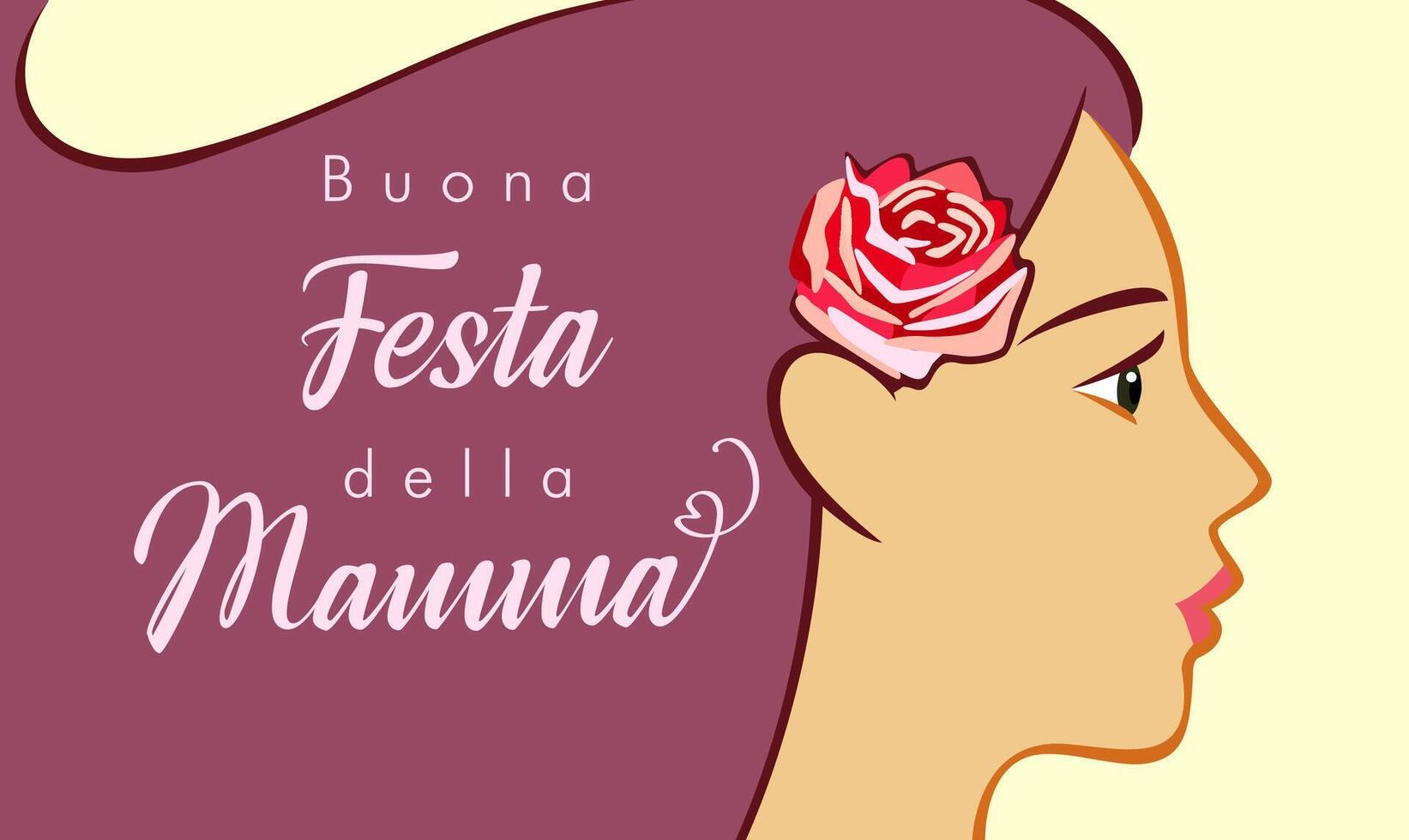 buona festa della Mama - - glücklich Mutter Tag Italienisch Grüße. Postkarte Design vektor