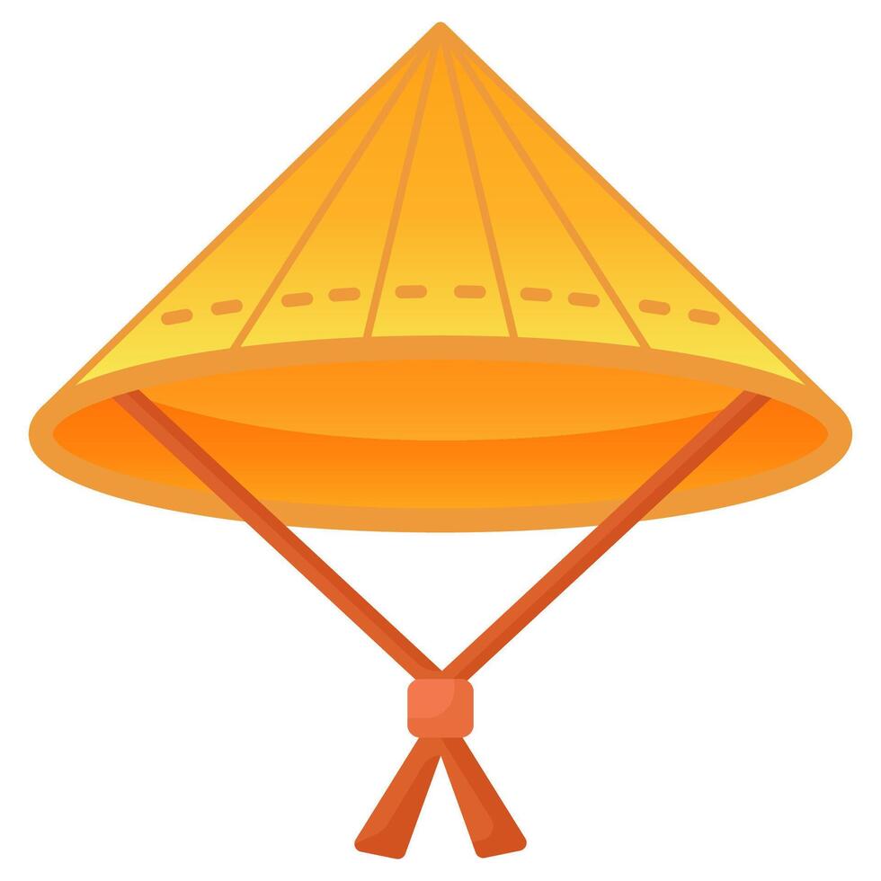 vietnamese traditionell konisk hatt illustration vektor