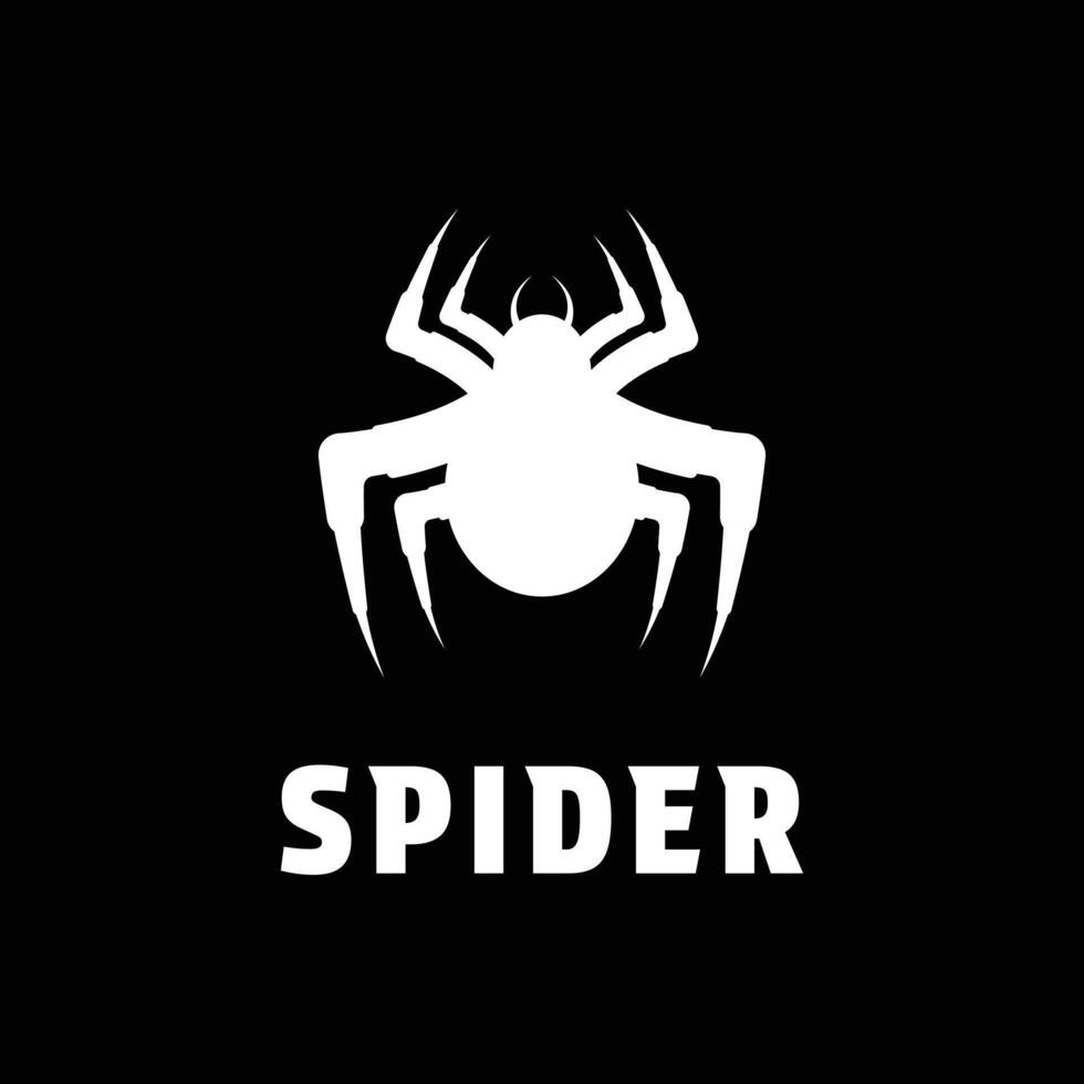 Spinne Logo Design Silhouette Vorlage vektor