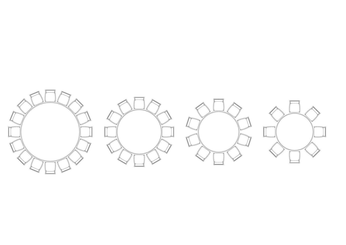 möbel ikon interiör planen se topp uppsättning. arkitektur hus tabell linje Hem översikt lägenhet samling isolerat layout design projekt plan. vektor