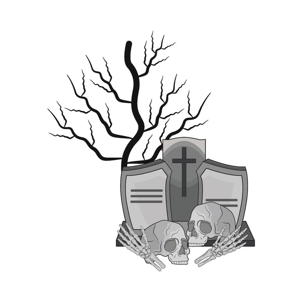 Illustration von Friedhof vektor