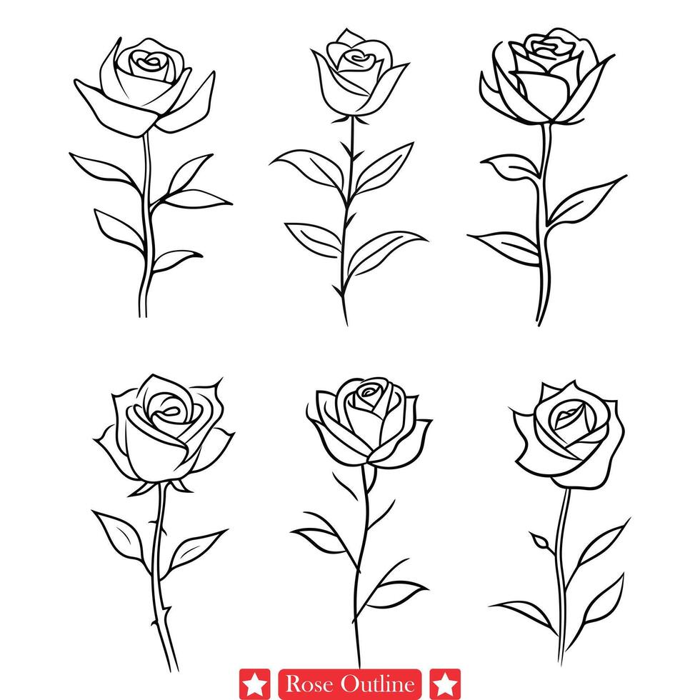 mysteriös Rose Linie Kunst faszinierend Blumen- skizzieren zum rätselhaft Kunstwerke, mystisch Symbole, und Tarot Decks vektor