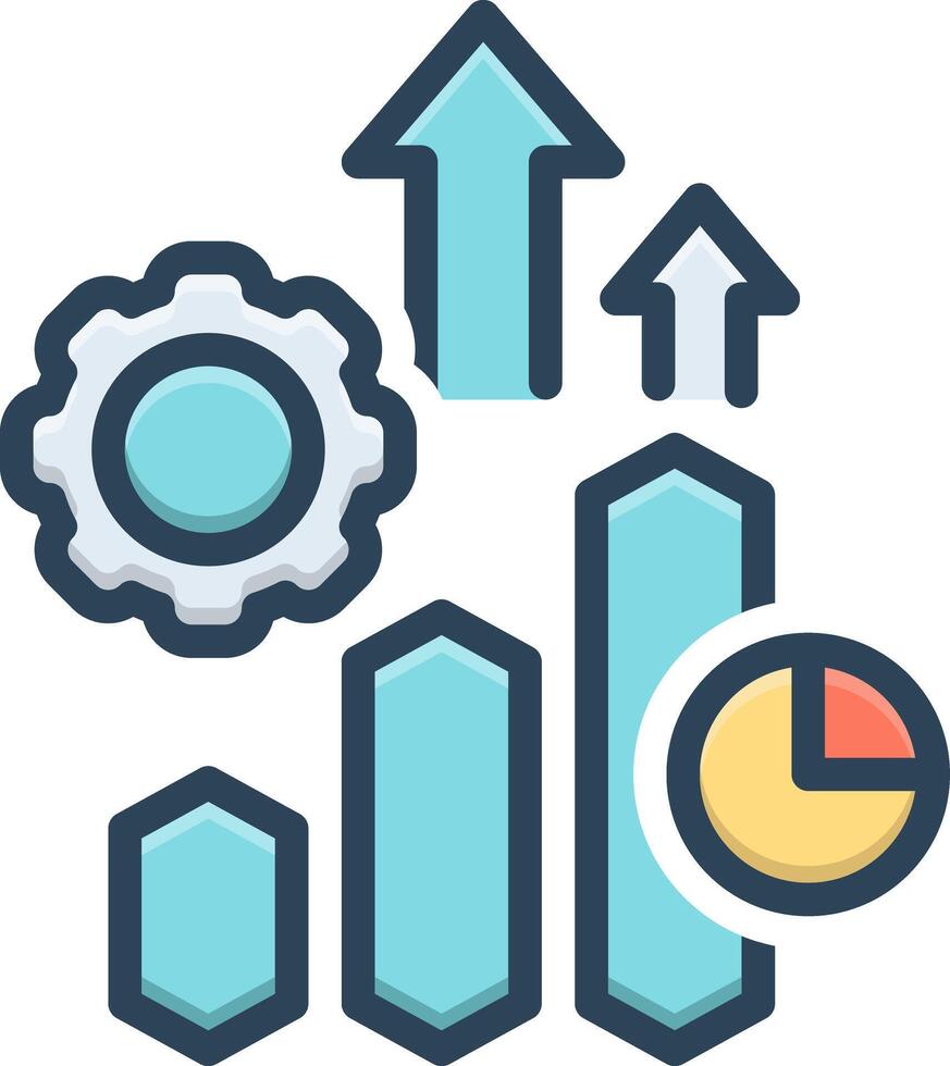 Farbe Symbol zum Produktivität vektor