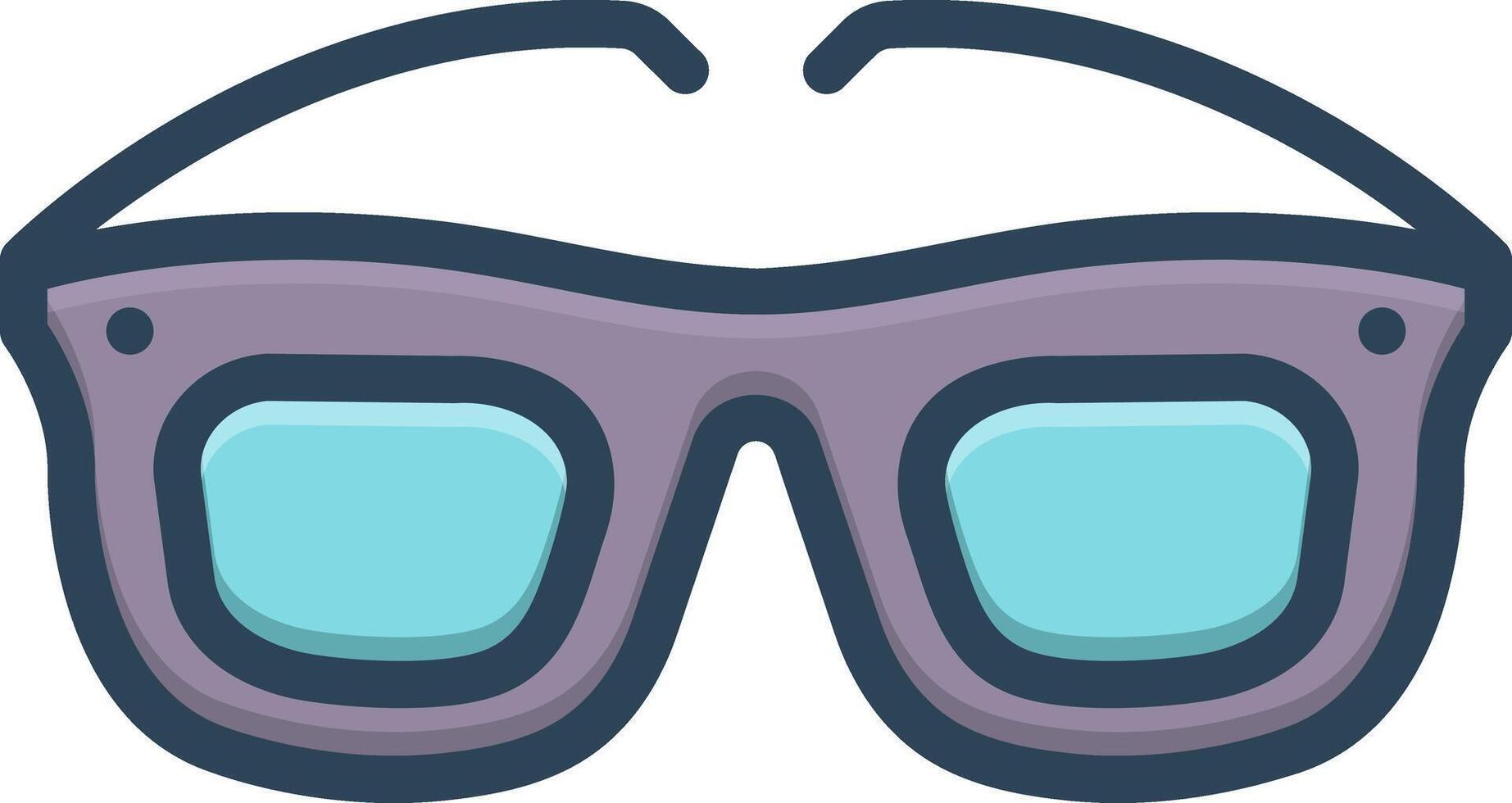 Färg ikon för glasögon vektor